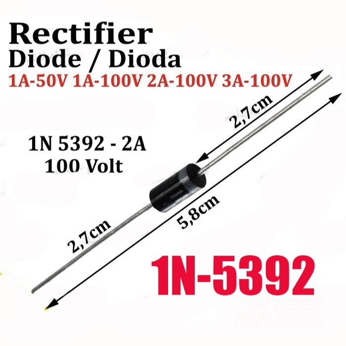 ไดโอด 1N-5392 2a ไดโอด Rectifier DIP IN5392 1N ใน 53992 2A 100V