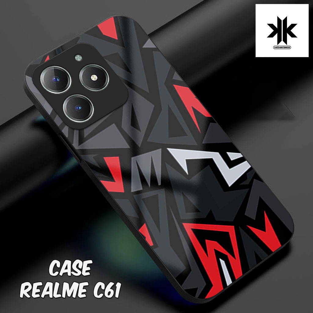 เคส HP KK71 Realme C61 - เคสโทรศัพท์ Realme C61 - Glass Softcase - Glossy Hardcase - เคสโทรศัพท์ - P