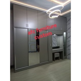 CUSTOM LEMARI SLEDING 3 PINTU JUMBO+LEMSRI HIJAB+MEJA RIAS+LEMARI KACA+LEMARI KABINET ATAS FREE ONGKIR JABODETABEK