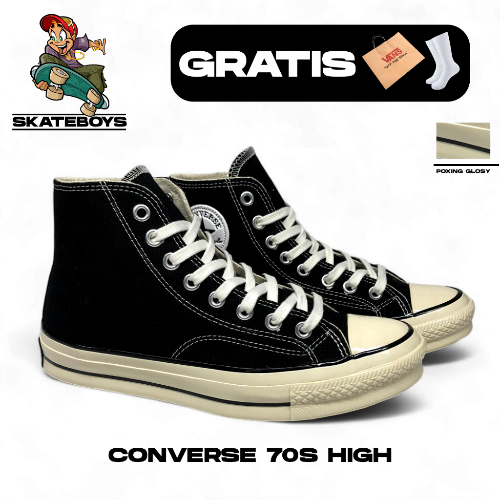 Converse All Star 70s High Egret Black White School Shoes รุ่นใหม่ล่าสุด