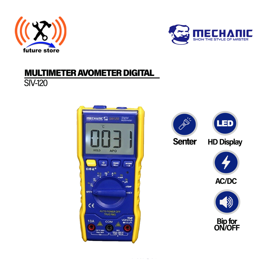 MECHANIC SIV-120 DIGITAL MULTITESTER - MECHANIC SIV-120 DIGITAL MULTIMETER ดั้งเดิม