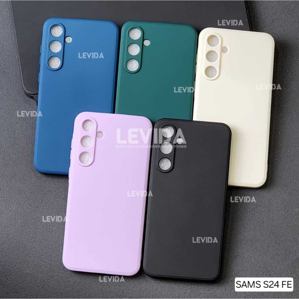 Samsung S24 Fe Softcase Macaron Square / Case Square Edge Case Samsung S24 Fe