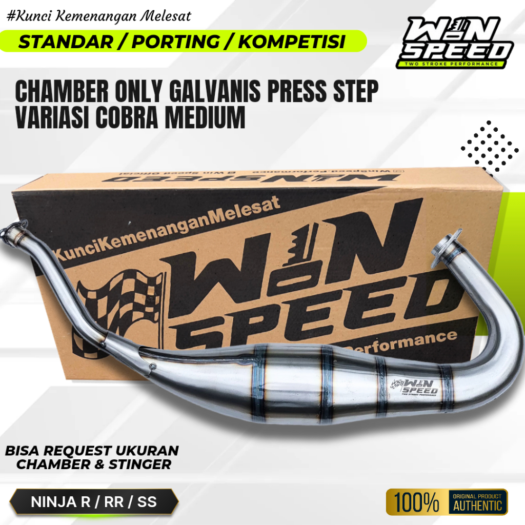 Ninja 2-Stroke Exhaust Chamber/Suit RR/R/SS สังกะสี PRESS Cobra UK 39-40-40.5-41-42-43 WIN SPEED
