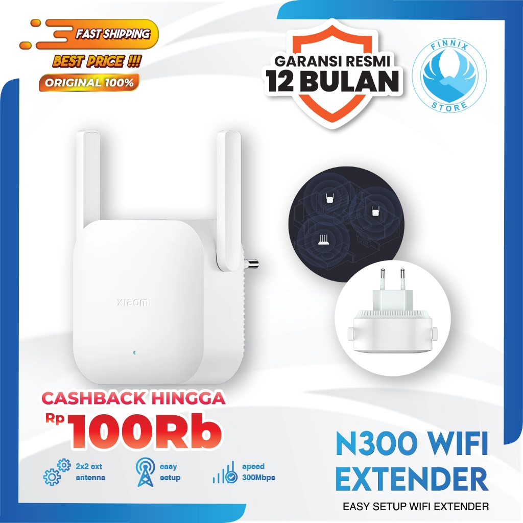 Xiaomi Mi WiFi Range Extender Repeater N300 - เครื่องขยายเสียงเครื่องส่งสัญญาณเครื่องขยายสัญญาณ Wifi