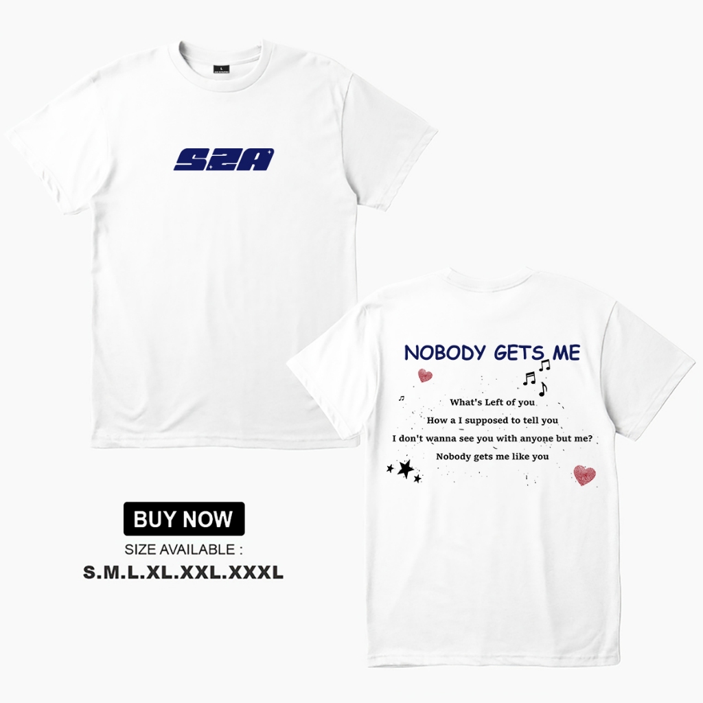 SZA SATURN R&B เสื้อเชิ้ตแขนสั้นสวยๆ เสื้อยังสามารถสวมใส่ได้ทั้งชายและหญิง