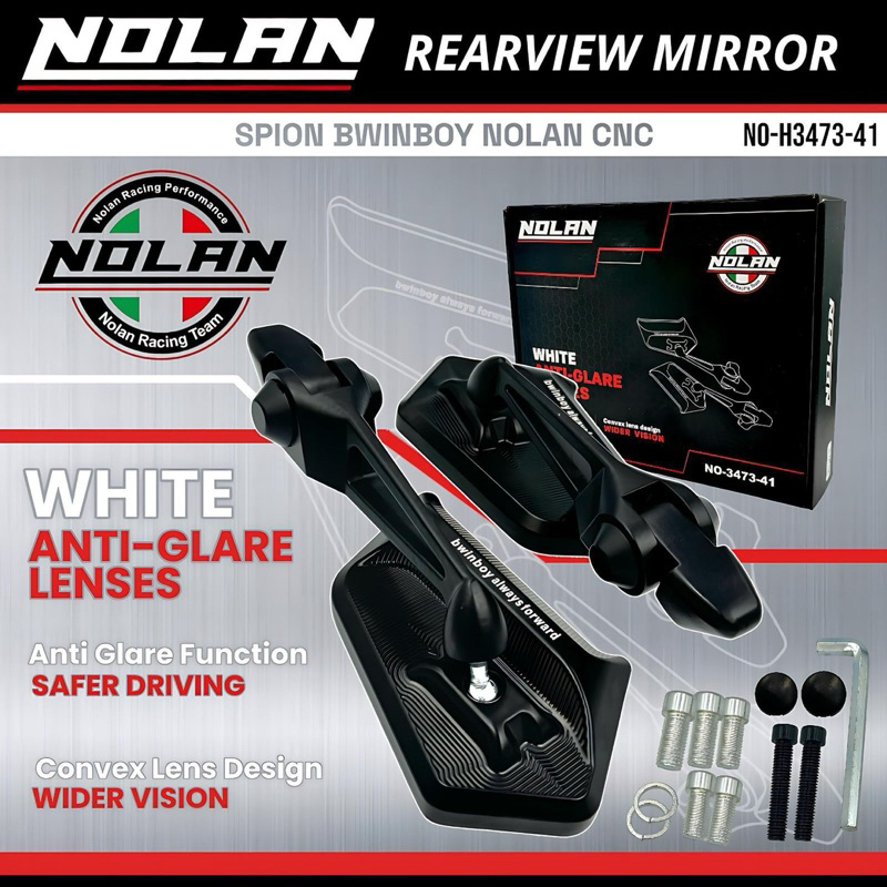 REARVIEW SPION DELTA NOLAN CNC - SPION MINI CIRCUIT NOLAN CNC - SPION BWINBOY NOLAN CNC อิตาลี