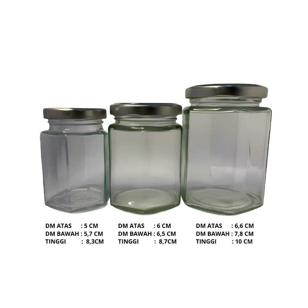 GLASS JAR PLAIN GLASS JAR, ALUMINIUM LID // // เรียบหรู 1 DOZEN !!!