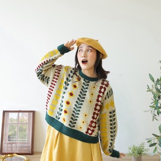 Midun.project - Lovy Crop Knit Atasan Rajut Wanita Korean Style