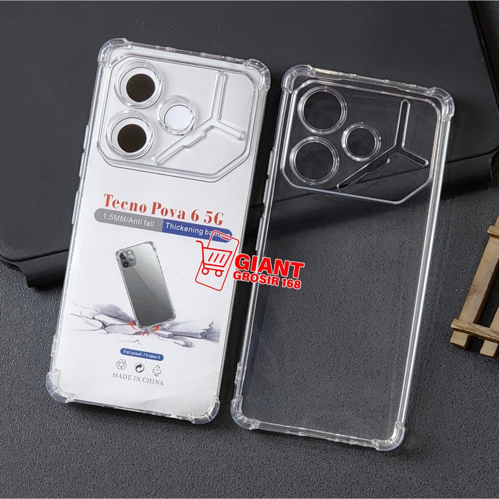 TECNO POVA 6 5G TECNO POVA 6 PRO 5G CASE CLEAR CRACK PREMIUM SILICONE CLEAR TRANSPAENT CASING SOFT P