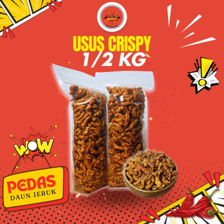 Keripik Usus Ayam Crispy Pedas Daun Jeruk 1/2kg