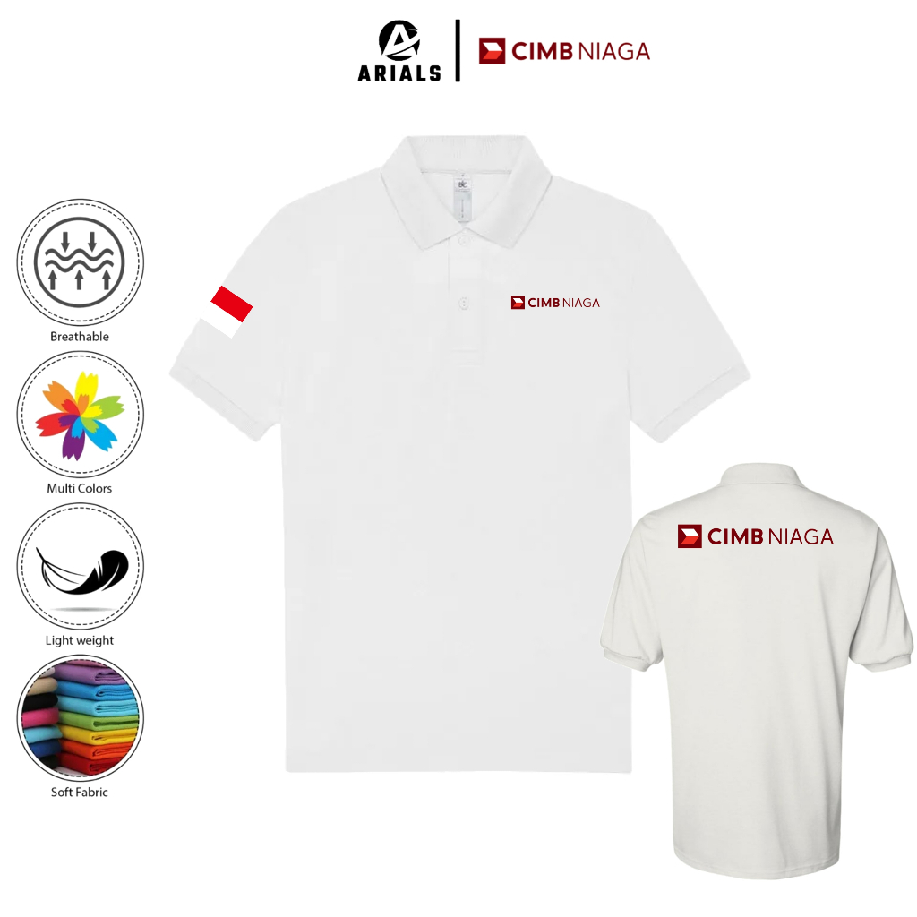 Arials Polo shirt BANK CIMB NIAGA เสื้อยืดคอปก