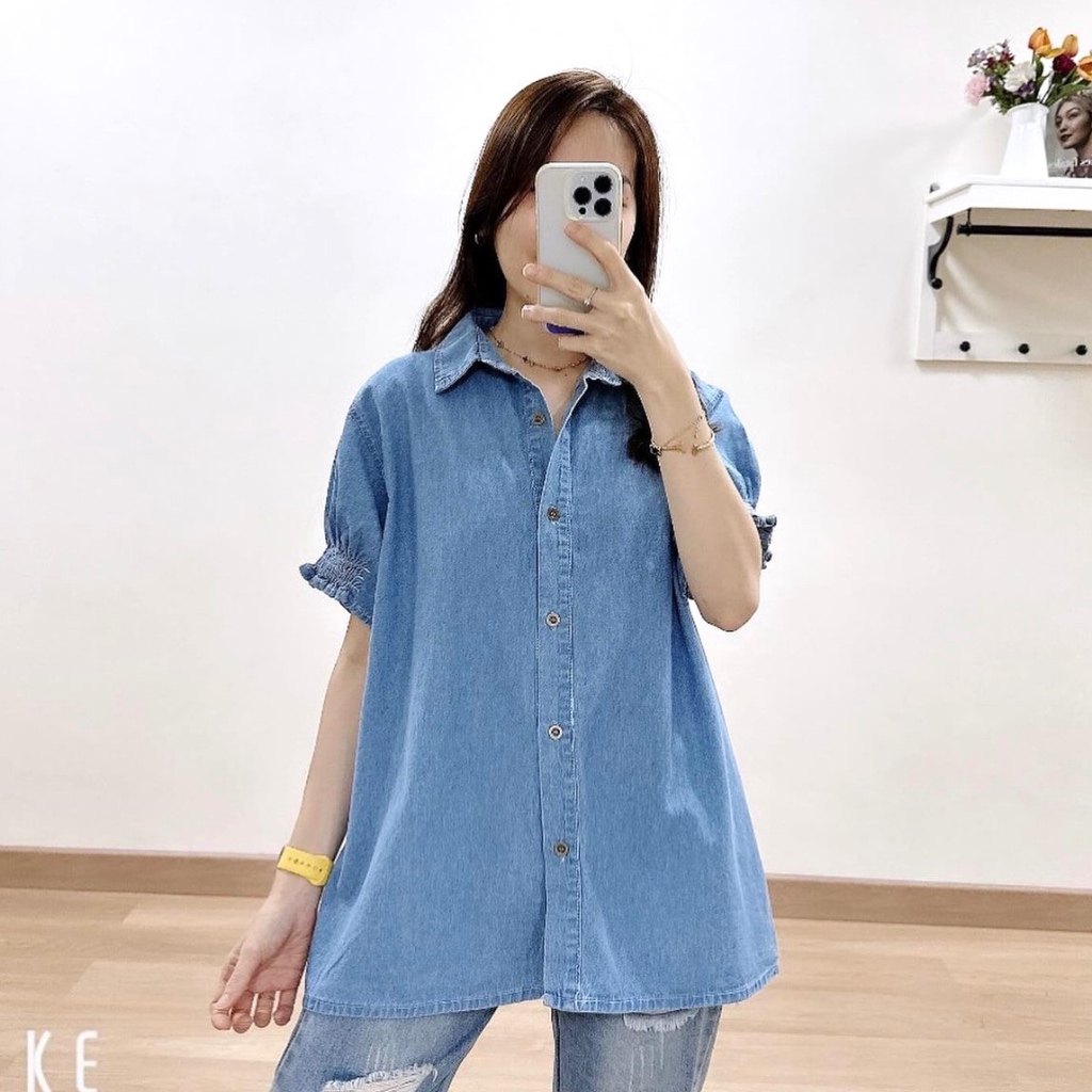 Kemeja Lissomegirl - Cory Shirt เสื้อเชิ้ตยีนส์นุ่มแขนสั้น - เสื้อยีนส์ - กางเกงยีนส์เดนิมผู้หญิง