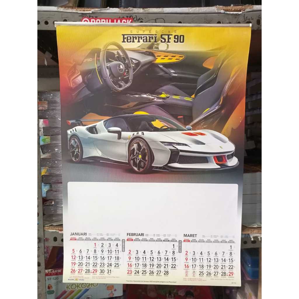 WALL CALENDAR QUARTERLY WALL CALENDAR YEAR 2026 รถ MOTIF