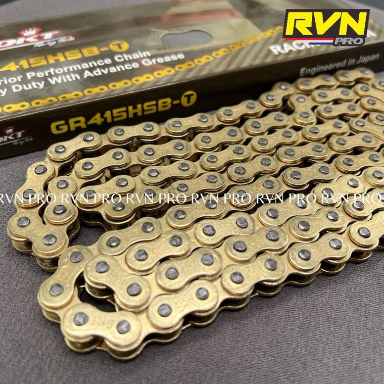 MOSTMINITI RACING GOLD CHAIN 428H 13L 415 H 13 HSBT DKT THAILAND PNP TO GEAR SSS 415 TIN ORIGINAL DK