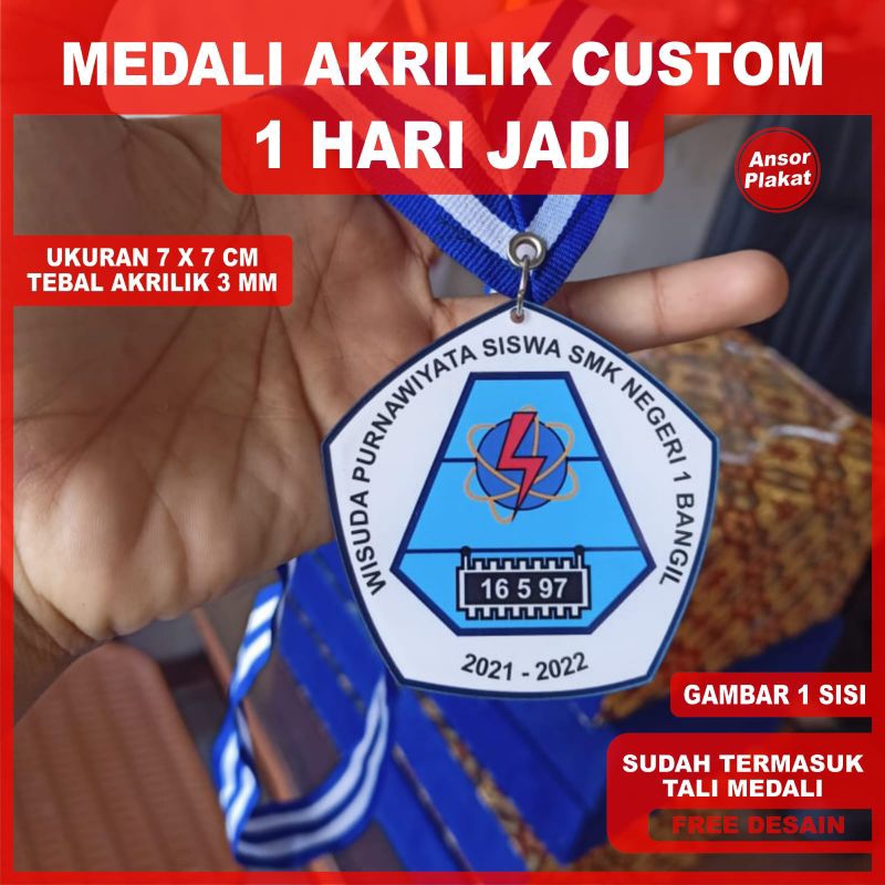CUSTOM ACRYLIC MEDAL + สายคล้องคอ