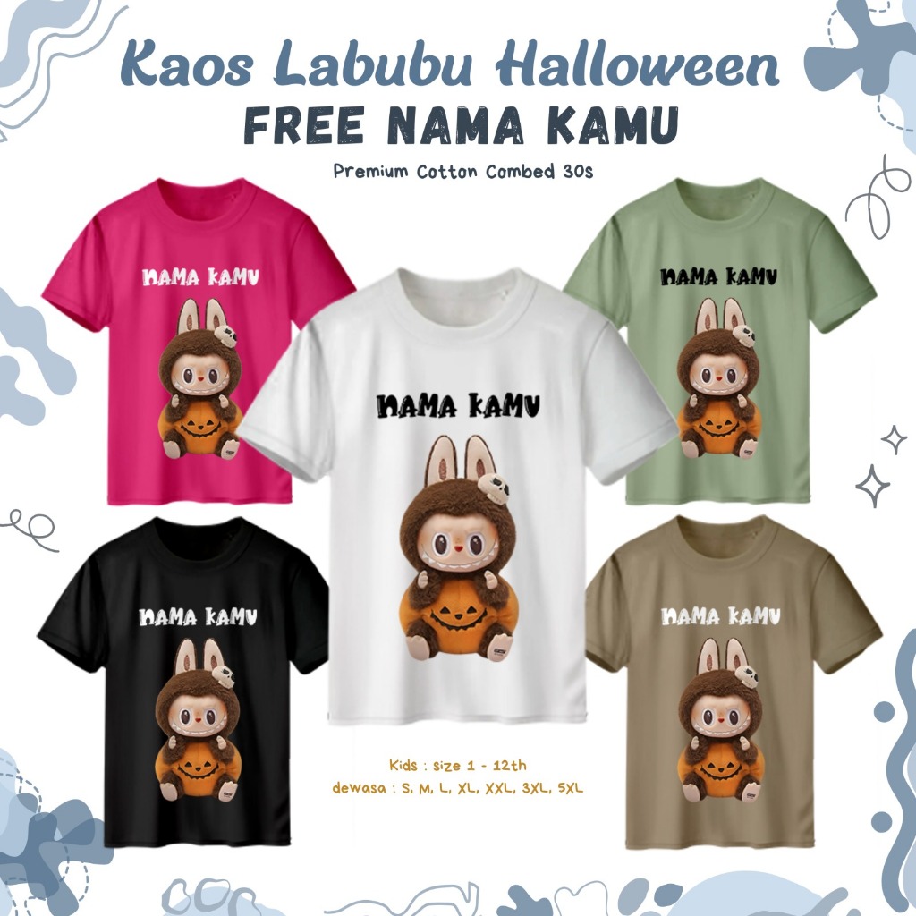 เสื้อยืดคู่รัก KATUN Family สําหรับพ่อ แม่ ลูก น่ารัก Viral TOSTER BUBU HALLOWEEN Motif [ชื่อฟรี] ผ้