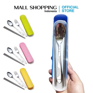 Sendok Garpu 1 Set Alat Makan Stainless Steel MALLSHOPPING