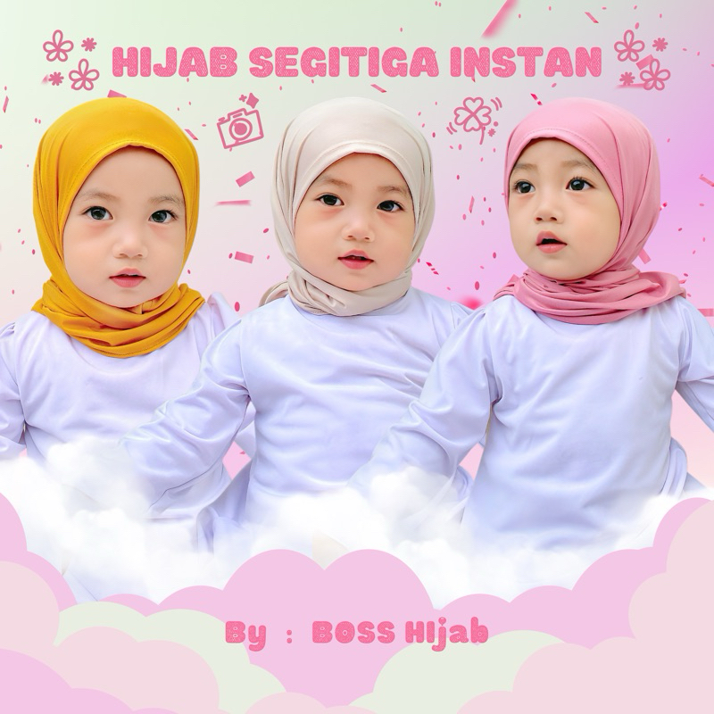 ฮิญาบเด็ก 0 6 เดือน 1 2 3 ปี INSTANT 3rd SQUARE ฮิญาบเด็ก ฮิญาบเด็ก ฮิญาบเด็ก เด็กผู้หญิง hijab