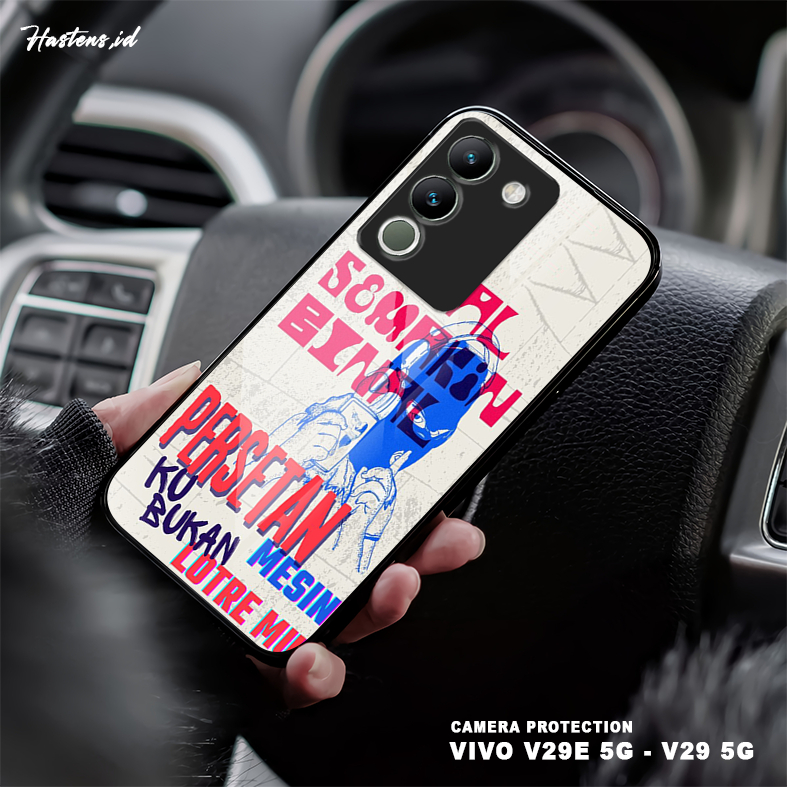 เคส HP HS42 Vivo V29E 5G - V29 5G - Softcase Glass Kaca - Hardcase 2D Glossy - เคสป้องกันโทรศัพท์มือ