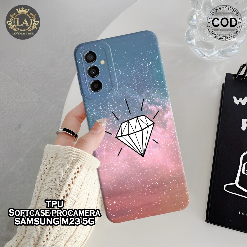 HP เคส Samsung M23 5G รุ่นล่าสุด - เคส Leviora - เคสเพชรแฟชั่น - Samsung M23 5G Softcase - เคสกล้อง 