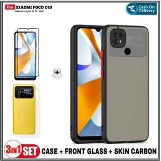 Riyanali_Shop PACKAGE 3IN1 Case Dove Poco M4 Pro 4G / M3 Pro 5G / C40 / F4 GT 5G / F4 5G Transparent