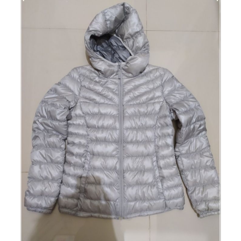 Pr3l0ved UNIQLO WINTER JACKET PREMIUM DOWN ULTRA LIGHT MEDIUM GREY WINTER JACKET