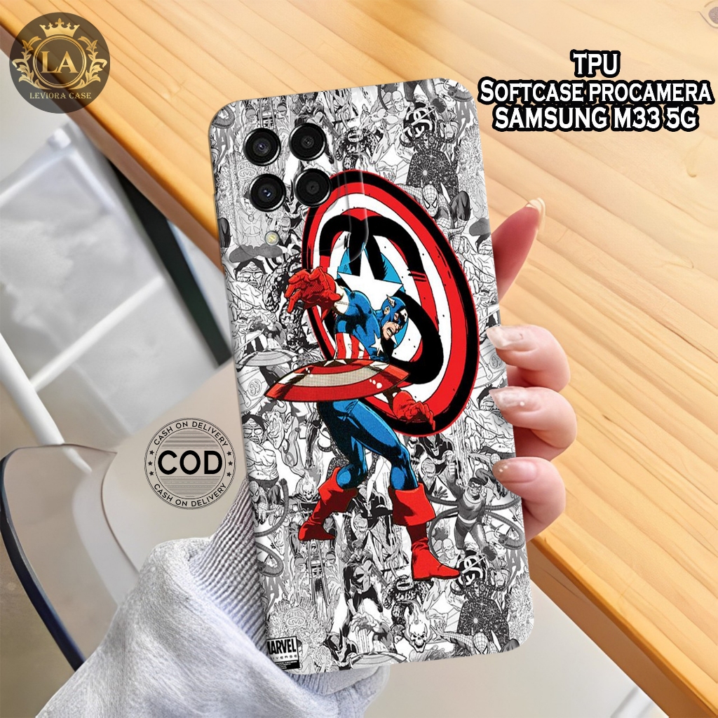 HP เคส Samsung M33 5G รุ่นล่าสุด - เคส Leviora - เคสแฟชั่น Spiderman - Samsung M33 5G Softcase - เคส