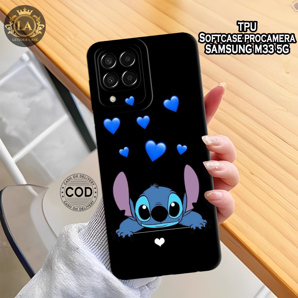 HP เคส Samsung M33 5G รุ่นล่าสุด - เคส Leviora - เคส Stitch แฟชั่น - Samsung M33 5G Softcase - เคสกล