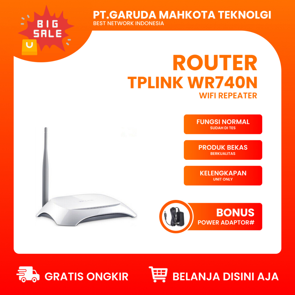 TP-Link TL-WR740N 150Mbps Wireless WiFi Extender เราเตอร์มือสอง