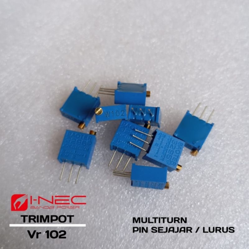 TRIMPOT VR102 / 1K Multiturn Straight pin