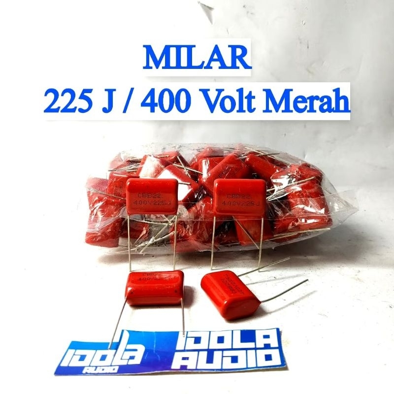 MERAH MILAR 225J / 400V | มิลาร์ 225 เจ / 400 โวลต์ สีแดง