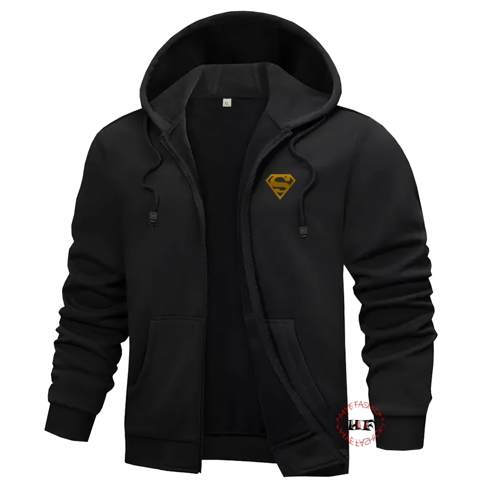 Haye Fashion - เสื้อแจ็คเก็ตซิป Superman Gold Jacket Men/Women เสื้อแจ็คเก็ตหนา