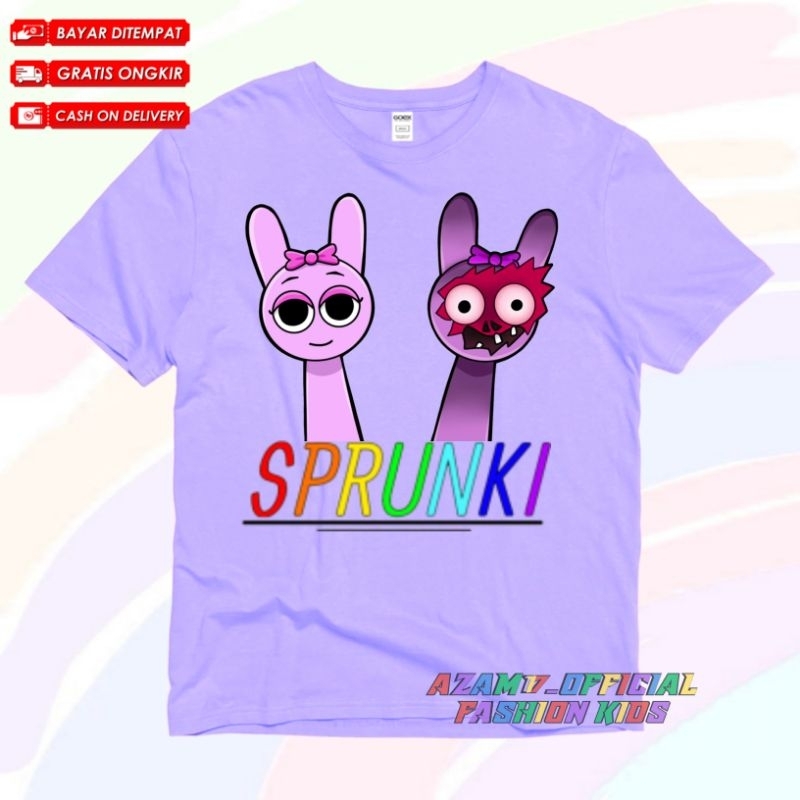 ผู้หญิง BAJU ANAK SPRUNKI DERPLE ฟรี / KAOS TSHIRT ANAK DURPLE HORROR CHARACTER SPRUNKI