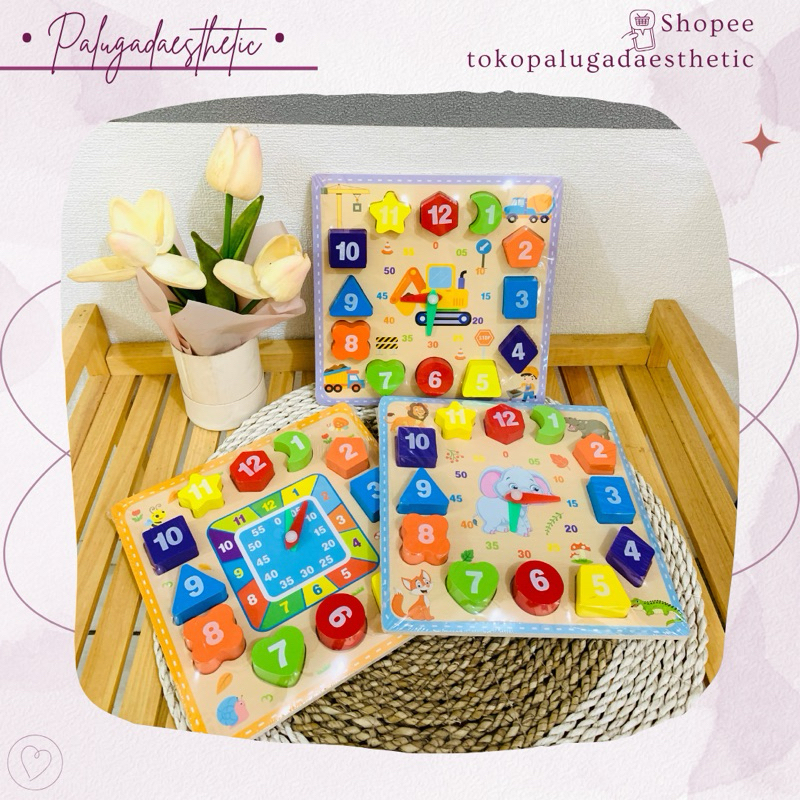 [ SAMARINDA ] EDUCATIONAL TOY PUZZLE CLOCK