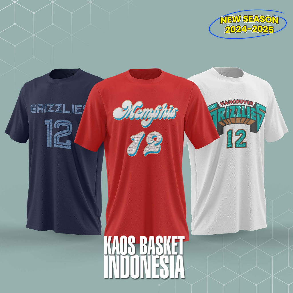 เสื้อบาสเก็ตบอล เสื้อยืด NBA Memphis Grizzlies No. 12 Ja Morant NBA เสื้อยืดเสื้อยืดบาสเก็ตบอล