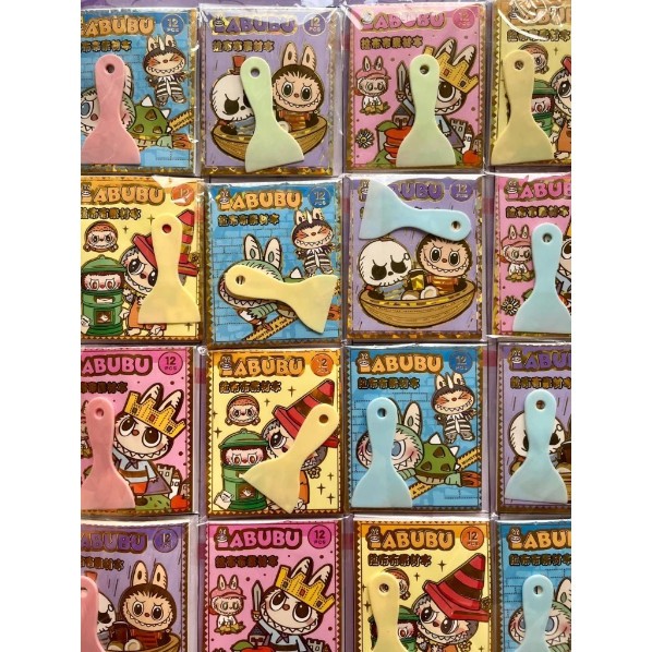 Labubu Sticker Business Package 12 แผ่น Labubu Sticker Book Labubu Sticker Book (20 ซอง)