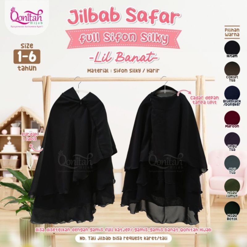 Safar Full Chiffon Silky Banat Qonitah Hijab / Safar Full Chiffon Silky Hijab สําหรับสาว ๆ