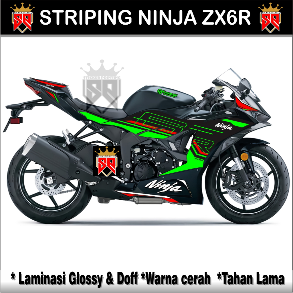 สติ๊กเกอร์ NINJA ZX6R ZX-6R STRIPING / KAWASAKI NINJA ZX 6R