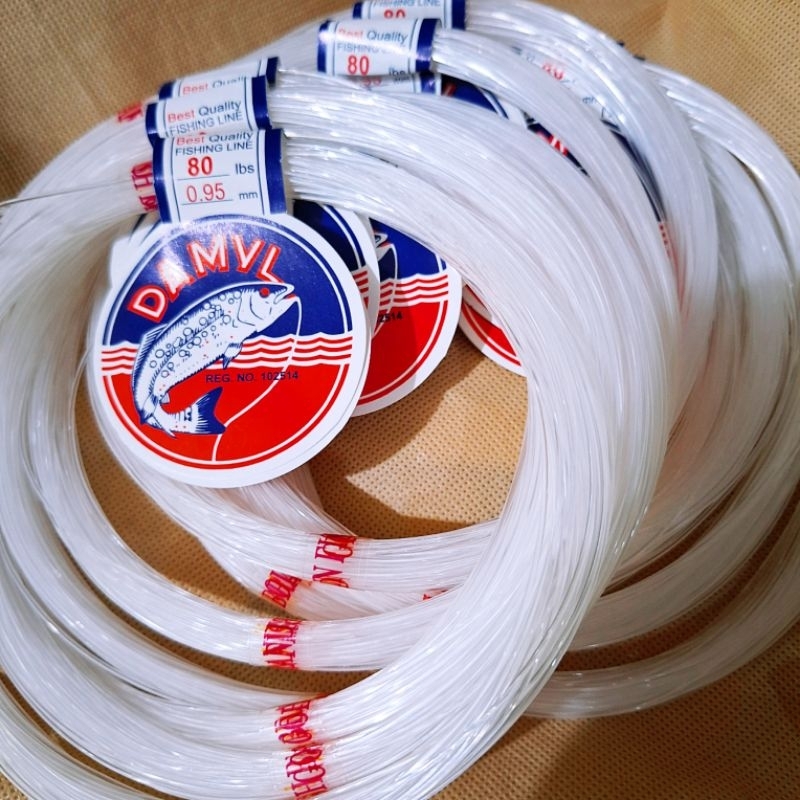 Damyl Line 1pcs 80 Lbs 0.95mm สายตกปลา Damil1Roll ยาวประมาณ 30 ม.