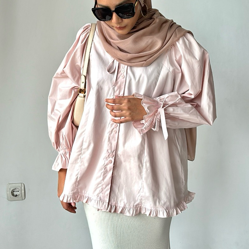 LEONA POPLIN BLOUSE*