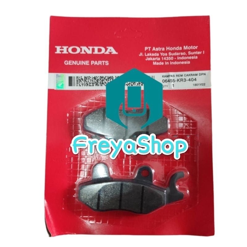 KR3 ผ้าเบรคหน้า diped supra kharisma supra 125 KR3