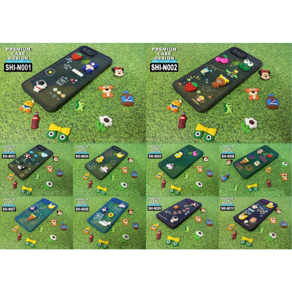 Realme C33/C31/C30/C25/C25S/C21Y/C20/C15/C12/C11 2020 CASE 3D RAISED PITURE MOTIF CODE SHI N001-N010