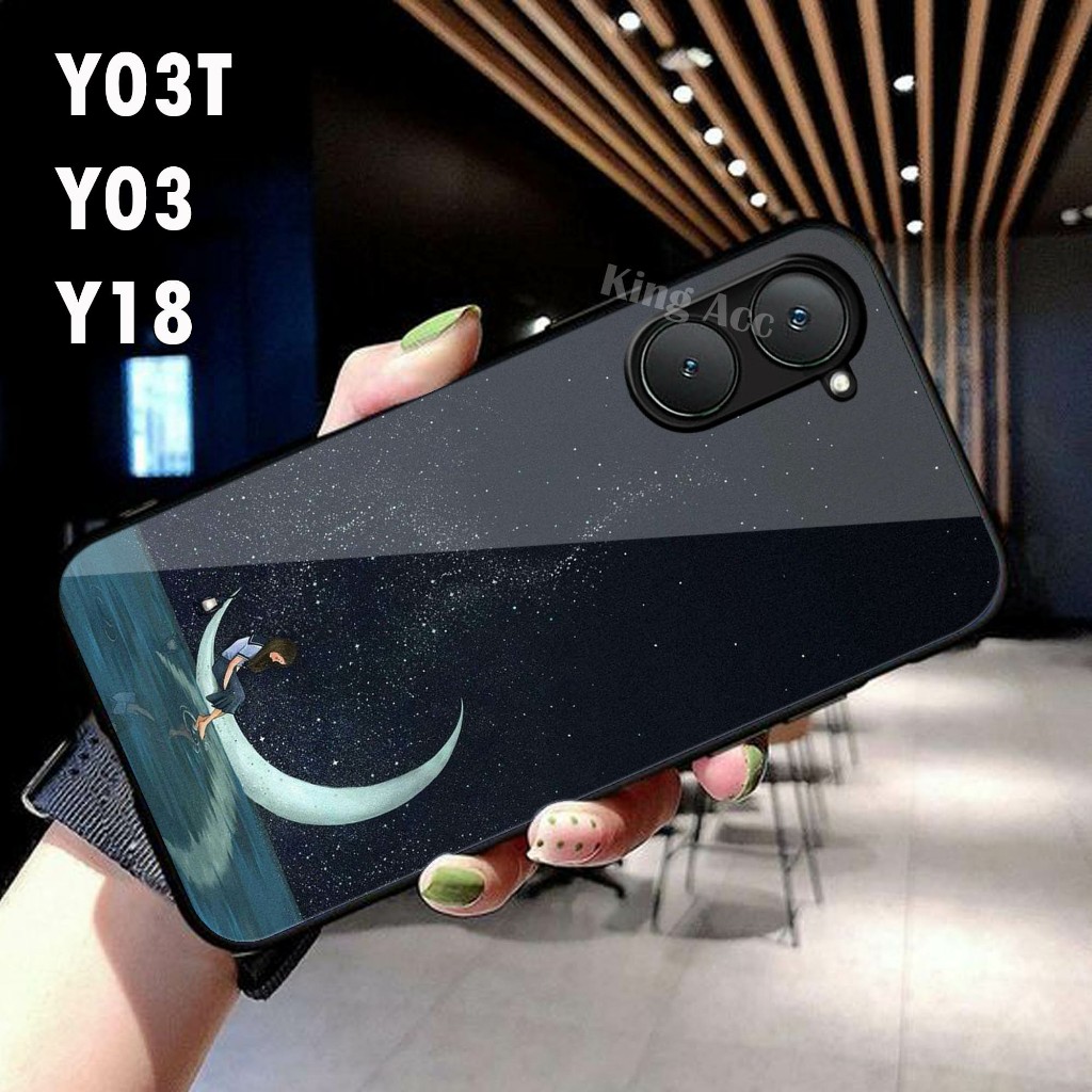 Softcase แก้วเคลือบเงาสําหรับ Vivo Y03T Y03 Y18 ปลอก Hp Vivo Y03T Y03 Y18 เคสป้องกัน Hp Vivo Y03T Y0