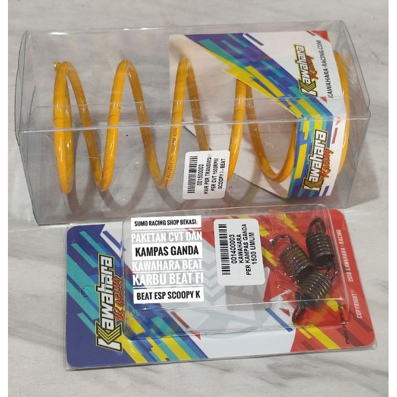 CVT TORQUE SPRING + AUTOMATIC DOUBLE CLASP SPRING 1500RPM KAWAHARA สําหรับ MATIC BEAT CARBON SCOOPY 