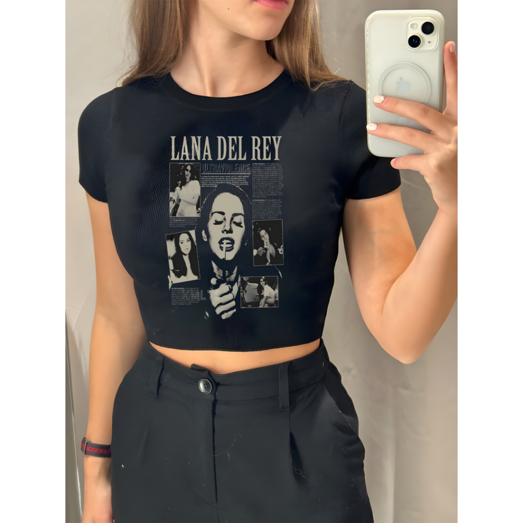 Katun เสื้อครอป Lana Del Rey HersSoul Cotton