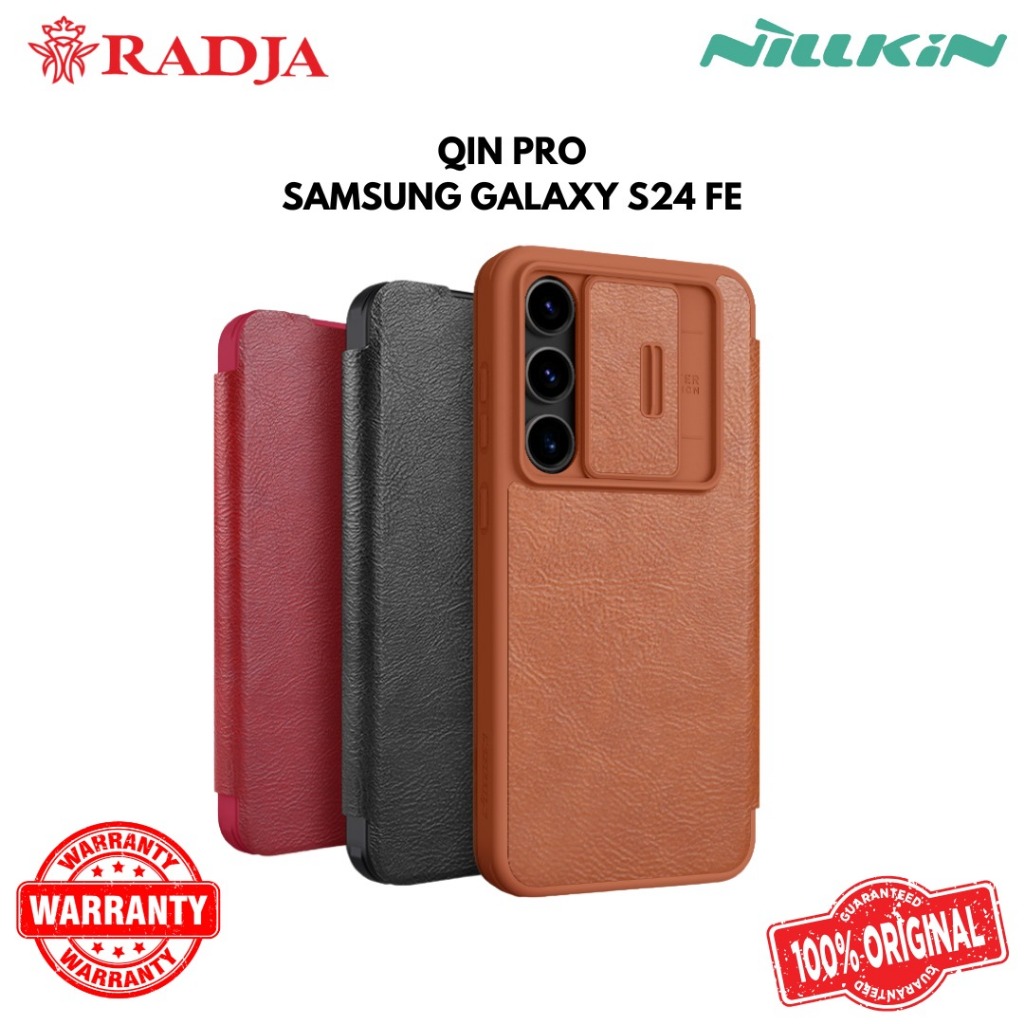 Samsung Galaxy S24 FE Nillkin Qin Pro Leather Flip Case Camera Protect
