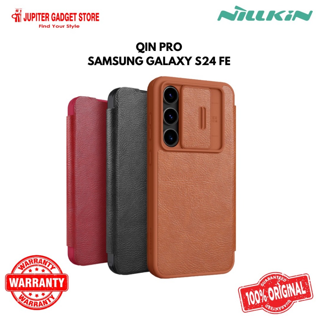 Samsung Galaxy S24 FE Nillkin Qin Pro Leather Flip Case Camera Protect