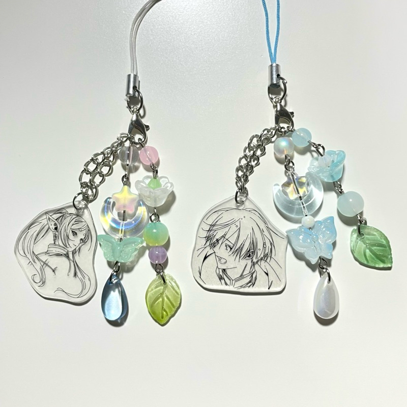 สายคล้องโทรศัพท์คู่รัก Frieren | เสน่ห์ | พวงกุญแจ | พวงกุญแจ | ฮิเมล | อะนิเมะ