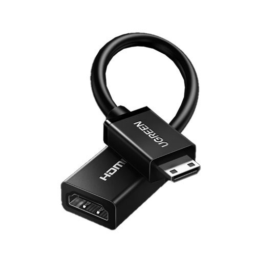 UGREEN CONVERTER MINI HDMI TO HDMI M/F สีดํา