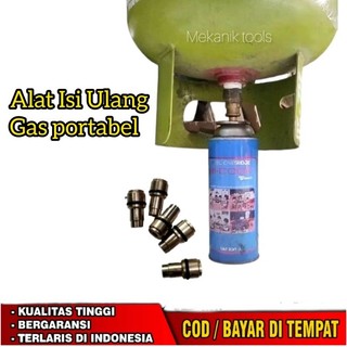 Alat isi ulang gas kaleng portable refil gas kaleng portable simpel nepel isi ulang gas